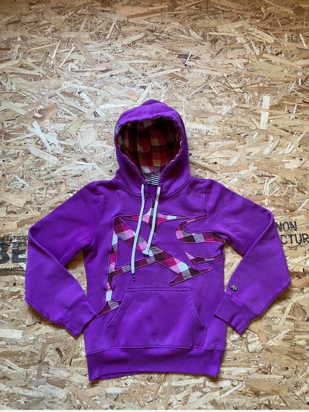 Women's Axis Purple Plaid-Accent Pullover Hoodie